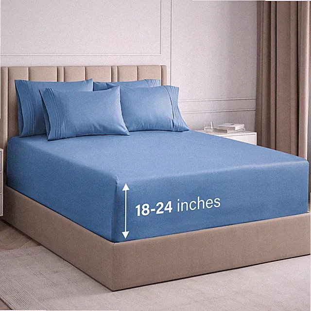 6 Piece Sheet Set, Hotel Luxury Soft Bed Sheets by CGK Linens