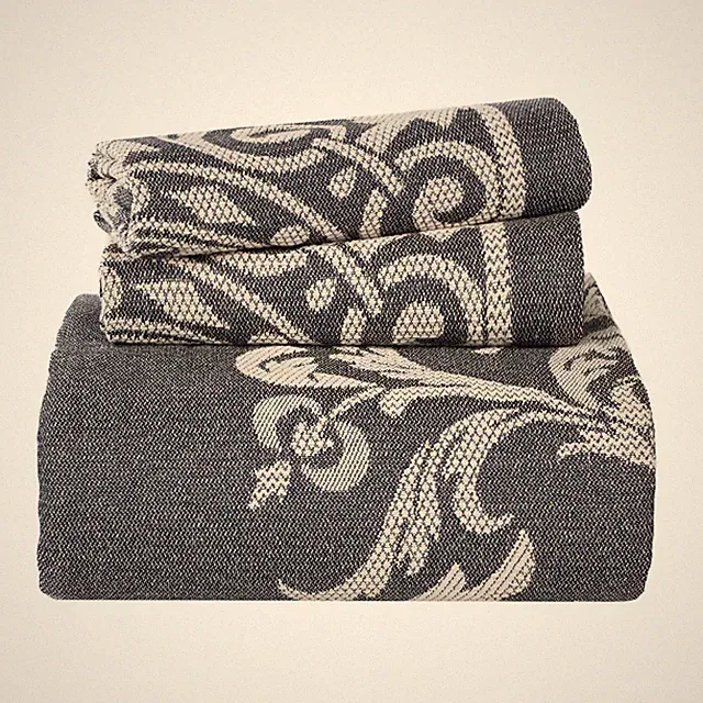 Adalie Cotton Blend Woven Jacquard Vintage Medallion Bedspread and Sham Set