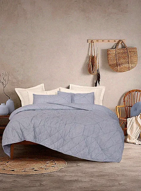 Bedspreads Queen 100% Cotton Duvet Blanket Quilt Comforter Coverlet Set