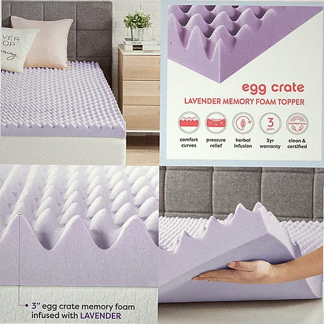 Body Conforming Memory Foam Mattress Bed Topper NO BACK PAIN Cooling KING 3"