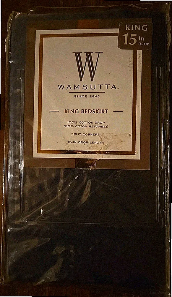 New Wamsutta King Bed Skirt 15" Drop Blue Jean 400 Thread Count