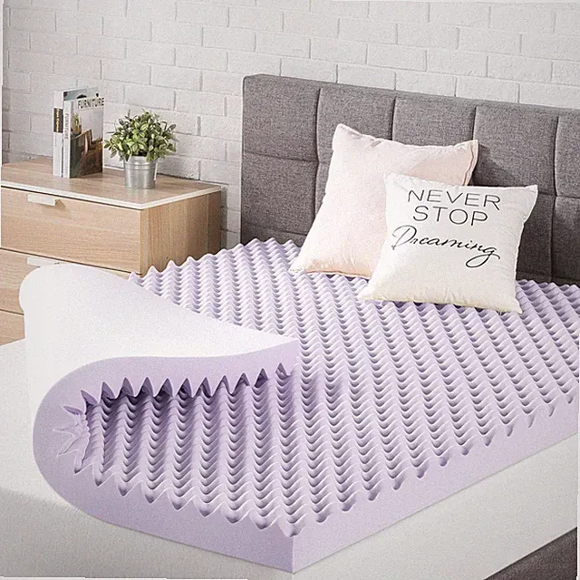 Price Mattress 3 Inch Egg Crate Memory Foam Mattress Topper with Soothing Lavend