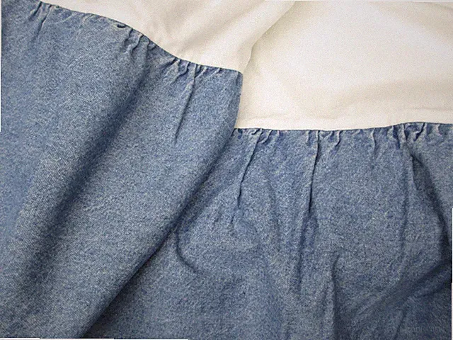 Ralph Lauren DENIM Ruffled Bedskirt - TWIN