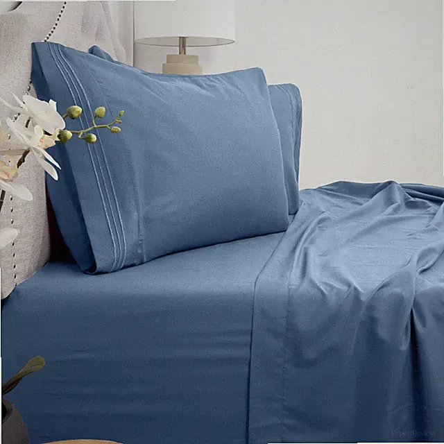 Sweet Home Collection 1800 Count Microfiber 4 Pc Sheet Set Deep Pocket Cal King