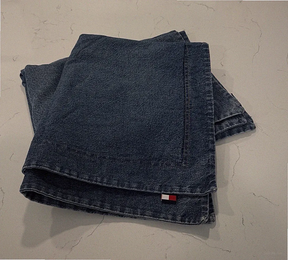Tommy Hilfiger Vintage Denim Pillow Shams Set 20x26 Blue