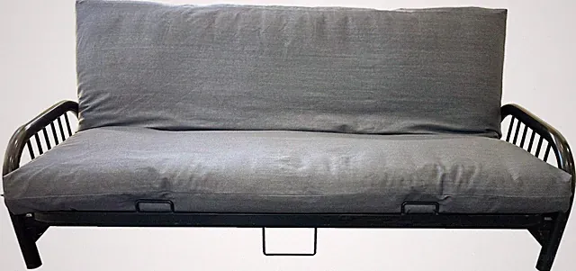 Twin Gray Denim Futon Mattress Cover, Bed Slipcovers Encasement Protector