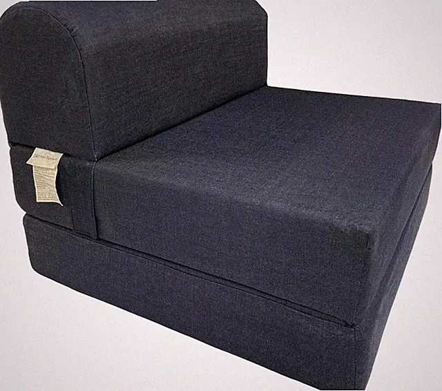 Twin Sleeper Chair Folding Foam Mattresses, Sofa Beds, Couches 6x32x70, Denim