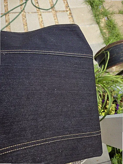 Vintage Country Living Dark Blue Denim Standard Pillow Shams Set Of 2 / NWOT