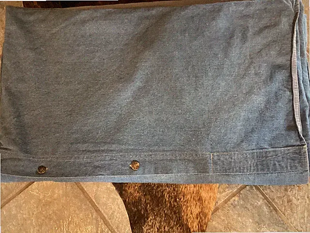 Vintage Ralph Lauren Denim Full/Queen Duvet Cover/3 ruffled euro shams